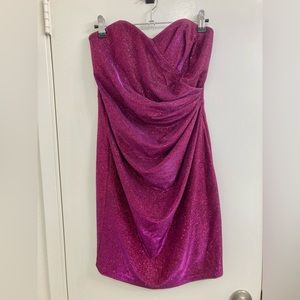 BCX Strapless Cocktail Dress Size 7 in Shimmery Purple